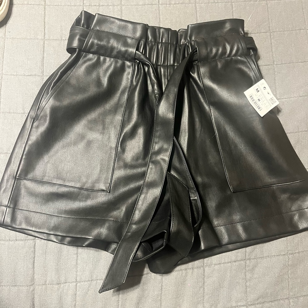 Leather Zara shorts